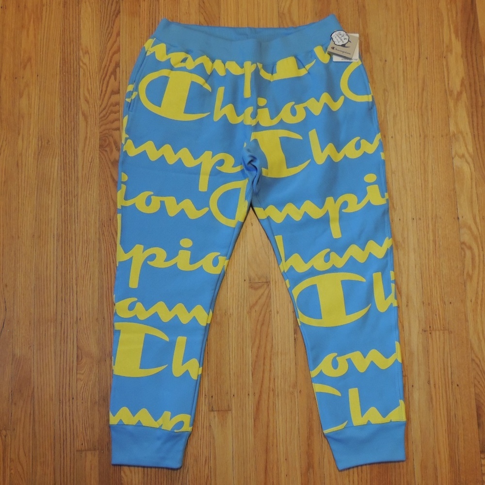 Champion Reverse Weave Pants Spell Out All Over